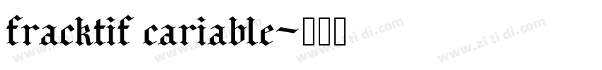 fracktif cariable字体转换